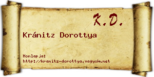 Kránitz Dorottya névjegykártya