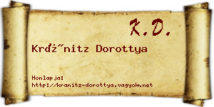 Kránitz Dorottya névjegykártya